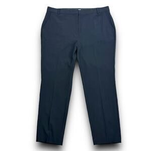 NEW Nordstrom Black Cropped Ankle Knit Pants High Waist Work Minimalist Size 18